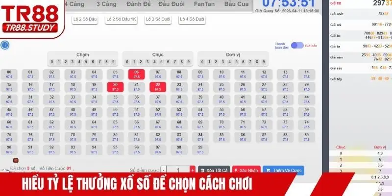 Tỷ Lệ Thưởng Xổ Số TR88 - Cơ Hội Thắng Lớn Mỗi Ngày - DIAMOND88.SBS