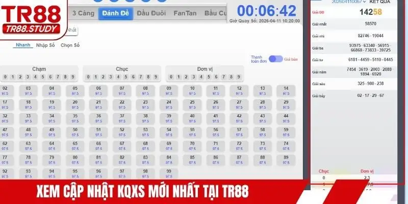 Cập Nhật KQXS Mới Nhất - Theo Dõi Nhanh Kết Quả Xổ Số TR88 - DIAMOND88.SBS